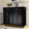 Rolling Kitchen Cart Microwave Tableware Storage Dining Room Kitchen Cupboards