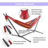 Heavy Duty Hammock w/ Steel Stand Outdoor Patio Garden Lounger Swing Chair Seat