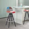 2x Barstool Linen Padded High Counter Breakfast Bar Chair Pub Kitchen Home Stool