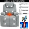 Riser & Recliner Armchair Leather 8 Point Electric Heated Massage Sofa Arm Chair