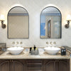 Premium Large Arched Wall Mirror Bathroom Vanity Mirror Windowpane Mantle Deco