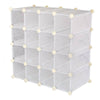 16 PAIRS INTERLOCKING CUBES SHOE ORGANIZER STORAGE RACK DISPLAY STAND UK SELLER