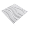 Matt White 3D Tile Wave Style Ceiling Panel Wall Panels Cladding Board Wallpaper