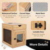 Industrial Dog Crate Decorative Dog Kennel End Table Indoor Dog House w/ Drawer