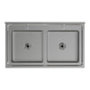 Double Bowls Kitchen Sink Cabinet Catering Stainless Steel Sink Cupboard Door UK