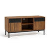 Mondeer Industrial TV Stand Cabinet TV Unit with 2 Hollow Metal Door Panels