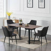 Dining Table & Chairs Set 4/6 Velvet Fabric Padded Seat Kitchen Furniture