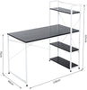 Computer Desk PC Workstation Laptop Table w/4-tier Open Bookshelf Home Office