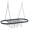 UK Metal Ceiling Hanging Pot Saucepan Pan Hanger Kitchen Storage Rack With Hooks