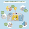12+2 Panels Baby Playpen Foldable Kids Safety Activity Center & Basketball Hoop