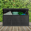 Black 320L Plastic Storage Box Garden Outdoor Shed Utility Cushion Chest Truck
