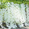 12pcs Artificial Fake Hanging Wisteria Silk Flowers Vine Plant Home Garden Decor