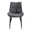 Set of 2 Faux Leather/Suede Dining Chairs Metal Legs Reception Restaurant Chair