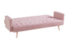 Modern Design Velvet Pink Sofa Bed With Rose Gold Legs Elegant Sofabed Living
