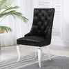 Black/ Grey Plush Velvet Lion Back Knocker Dining Accent Chairs with Chrome Legs