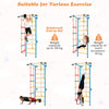 Kids Steel Swedish Ladder Set Gymnastic Wall Gym Pull-up Bar Climbing Frame