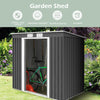 7FT x 4FT Garden Storage Shed Large Tool Utility Storage House W/Sliding Door