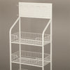 White Shop Retail Shelf Wire Mesh Display Rack Supermarket Movable or Fixed Legs