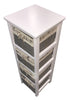 Maize Baskets Unit White Wooden Slim 4 Drawer Cabinet Storage Organiser Bathroom