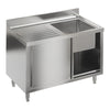 Stainless Steel Commercial Kitchen Sink Storage Cabinet 1.0 Bowl & LHD Platform