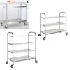 2-4 Tier Kitchen Trolley Cart Stainless Steel Catering Serving Rack Storage Unit