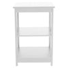 Wood Bedside Table 3-Tiers Shelf Mini Cabinet Nightstand for Bedroom Living Room
