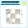 9 Cube Kids Storage Cabinet 4-Tier Bookcase Floor Display Shelf Toy Organizer