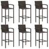 7 Piece Garden Bar Set Brown R8Q8