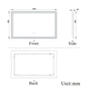 Bluetooth Bathroom Mirror with LED Light 3 Colors Touch Sensor Demister Pad