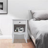 White Bedside End Table Cabinet Chest Nightstand Drawer Furniture Storage Shelf