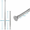 50-240cm Spring Loaded Net Voile Extendable Tension Shower Curtain Rail Pole Rod
