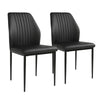 2PC/ 4PC Modern PU Leather Armless Chairs for Dining Kitchen Room w/ Steel Leg