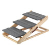 2In1 Portable Folding Pet Stairs for Dog Cat High Bed Steps Safety Car Wood Ramp