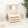 4 Layers Large Jewellery Box Organiser w/Drawers Luxury Storage Case Gifts