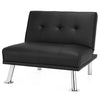 Single Sofa Chair PU Leather Lounge Couch W/ Adjustable Backrest Recliner Chair