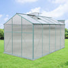 4x6/6x6/8x6/10x6FT Greenhouse Polycarb Panel Aluminium Frame Slid Door + Base