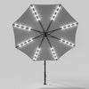 3(m) LED Cantilever Parasol Outdoor w/ Fairy Solar Lights Garden Banana Umbrella