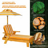 Kids Outdoor Chaise Lounge Chair Children Portable Cushioned Lounger W/ Umbrella