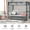3.5FT Twin Metal Loft Bed Frame High Sleeper Bunk Bed Study Desk Cabin Bed Solid