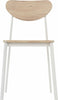 Riley Small Dining Set Table and 2 Chairs White and Light Oak Effect Veneer