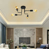 Retro Industrial Chandelier Steampunk Semi Flush Mount Ceiling Lighting Fixtures