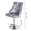 Crushed Velvet Bar Chair Swivel Kitchen Stool Barstool Armchair with Chrome Base
