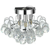 Crystal Ceiling Lamp Chandelier Flush Mount 3 Light Ф30cm Hallway Living room