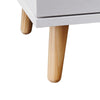 White Nightstand 2 Drawers Storage Wood Bedside Cabinet Small Side Table Bedroom