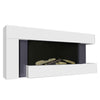 LED Electric Fire 52" White Wall Surround Suite Mantel Fireplace Electric Heater