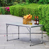 4FT Folding Table Portable Aluminium Camping Picnic Garden Dinner Serving Desks