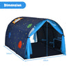 Kids Bed Tunnel Tent Portable Pop Up Playhouse with Double Mesh Curtain and Bag