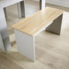 Dining Set Grey Table Benches Wooden Unit Kitchen Furniture Seats 4 Two Tone