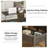 Modern Lift Top Coffee Table with Hidden Storage Floating Extendable Desk Tan