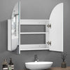 White Bathroom Mirror Cabinet Wall Mount Storage With Shelf 2 Door Cupboard
